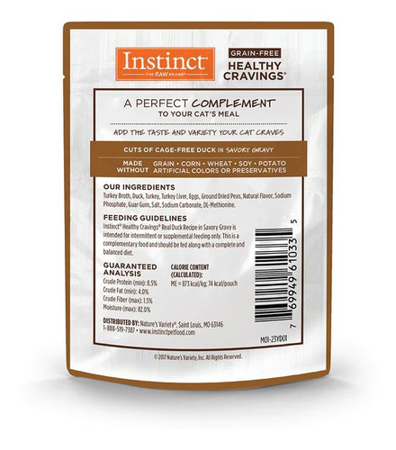 Imagen 2 de 5 de Alimento Húmedo Healthy Cravings De Pato Para Gatos 85g