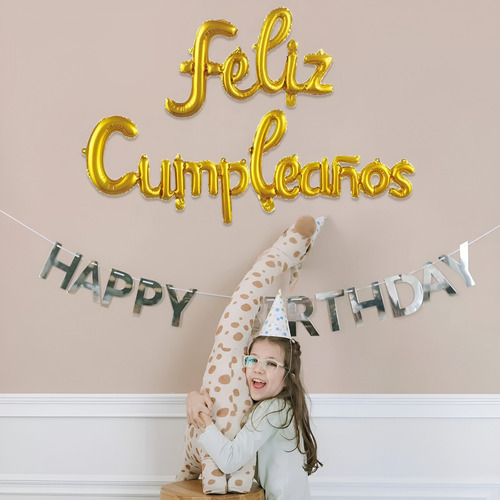 Globo Metálico Feliz Cumpleaños Happy Birthday Party Supplie Color Dorado Feliz Cumpleaños Golden
