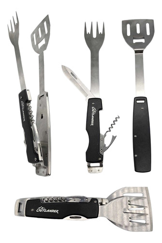 Utensilios Para Asar Todo En 1 Pinza Tenedor Navaja Camping