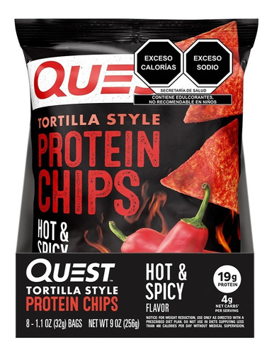 Quest Chips De Proteína Sabor Chilito Picosito - Cj De 8