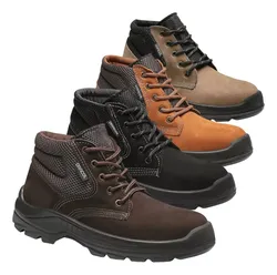 Bota Botina Segurança Bracol Sapato Coturno Nobuck Com Ca - R$ 126,02