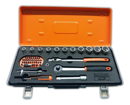 Juego De Tubos 1/2 Puntas Bahco 48pz S248 Estuche Metal