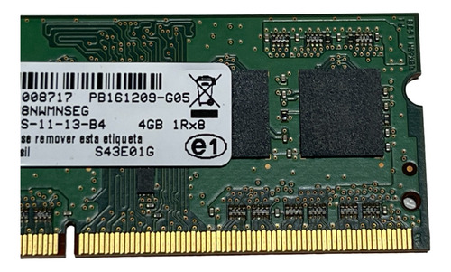 Memória Smart 4gb Notebook Ddr3l Pc3l 12800s 1600mhz (Usado)