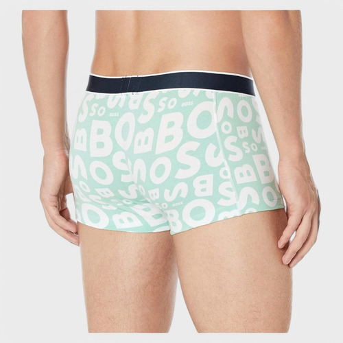 Boxer Trunk Hugo Boss 24 Print Menta 1 Pz Algodon Original