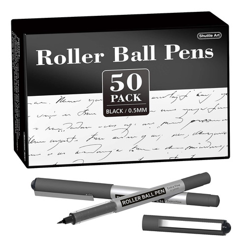 Bolígrafos Rollerball, Paquete De 50 Bolígrafos De Pu...