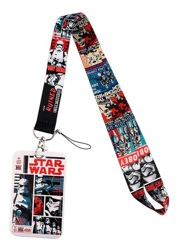 Porta Identificación Carnet Y Lanyard Star Wars