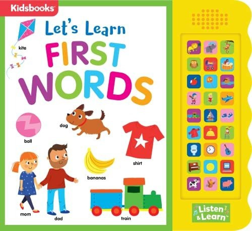 Book : Lets Learn First Words-with 27 Fun Sound Buttons,...