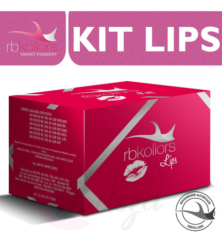 Kit Lips Pigmento Rbkollors  - Micropigmentação Labial