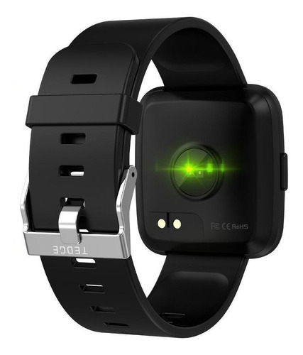 Imagen 4 de 12 de Smartwatch Tedge H1104A 1.3" caja negra, malla negra de plástico y bisel de aleación de zinc H1104A