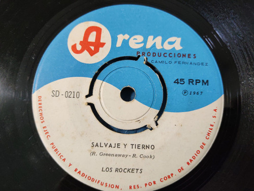 Vinilo Single -  Los Rockets - Salvaje Y Tierno ( C154