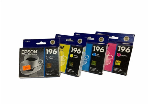 Combo Epson T196 4 Colores Original Xp401 411 Wf-2512