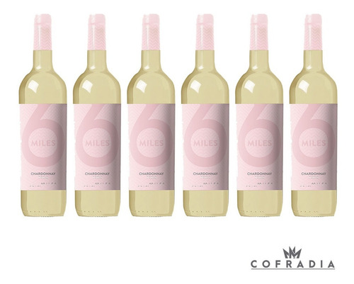 Imagen 1 de 3 de Vino 6 Miles Chardonnay Altos De Tinogasta X 750 Ml X 6