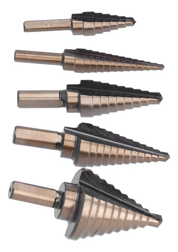 Set De 3 Brocas Pino Cónicas Escalonadas 4-32mm