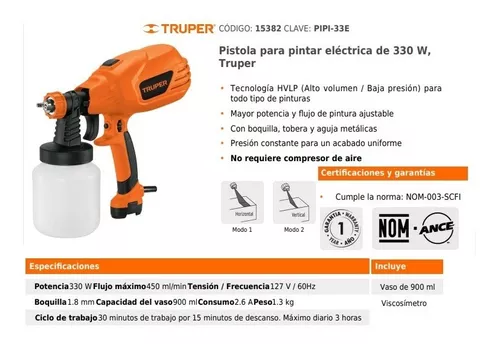 TRUPER : Pistola eléctrica para pintar PIPI-33E TRUPER