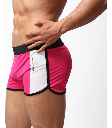 Bañador Liso De Alta Elasticidad Para Hombre, Color Corbata