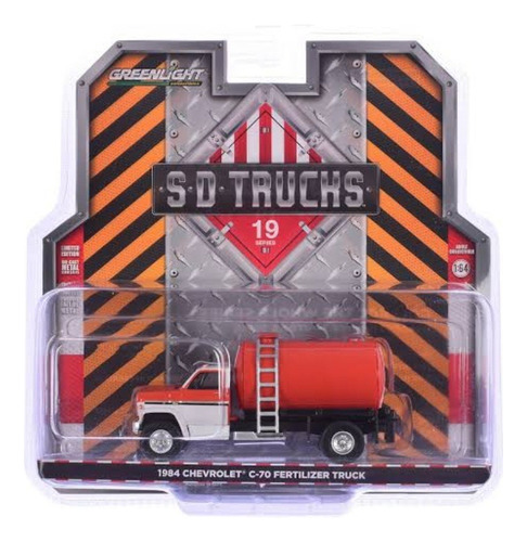 Greenlight 1:64 1984 Chevrolet C-70 Pipa De Fertilización Naranja