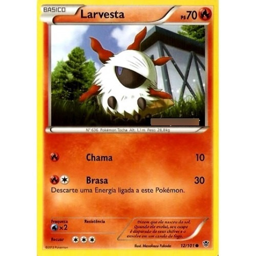 2x Larvesta - Pokémon Fogo Comum 12/101 - Pokemon Card Game