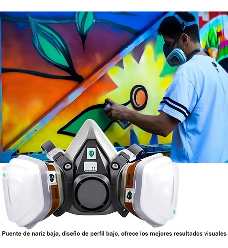 Cobbelux Máscara Protectiva Respiratoria Silicona Y Plástico