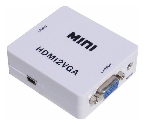 Convertidor Hdmi a Vga HDMI2VGA 1080p Salida de audio P2