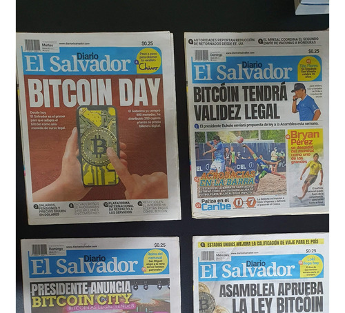 Coleção De Jornais De El Salvador | História Do Bitcoin