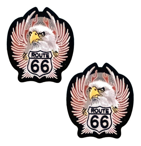Adhesivos Parches Para Gorras, Mxuor-002, 2 Parches, Route66