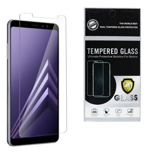 Mica De Cristal Templado 9h Compatible Con Samsung A8 Plus