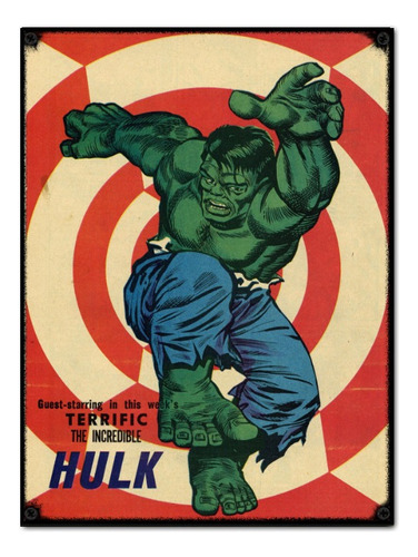 #755 - Cuadro Decorativo Vintage - Increíble Hulk Poster 