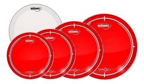 Kit De Peles Williams Target Red 10, 12, 16, 22 + 14 Porosa