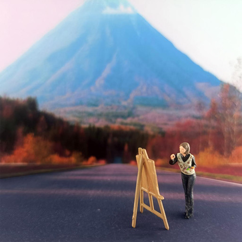 Pintor Modelo De Personas En Miniatura 1:64 Decoración De