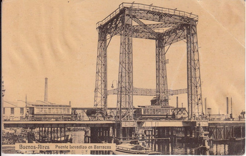 1918 Buenos Aires Foto Postal De Puente Levadizo Barraca