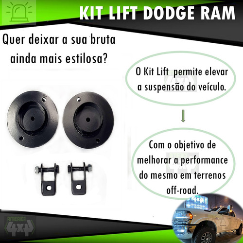 Kit Lift Calços Diant Susp 2 Pol Dodge Ram 2500 2016 A 2022