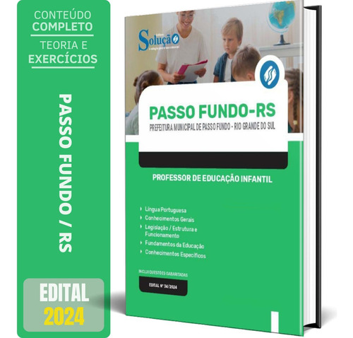 Apostila Prefeitura Passo Fundo Rs 2024 Professor Educação