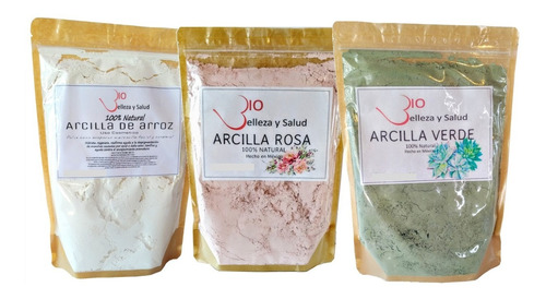 Barro Arcilla Mascarillas 1kg Verde,rosa, Arcilla De Arroz