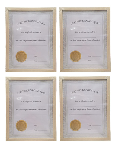 Cuadros Para Diploma Tamaño Carta Paquete De 4 Piezas
