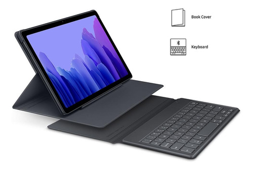 Imagem 1 de 7 de Capa 2 Em 1 Book Cover E Teclado Tab A7 Original Samsung