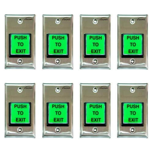 Paquete De 8 Botones Cuadrados Verdes Fpc7494 Vis7000 C...