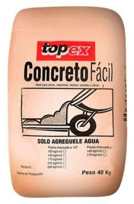 Topex Concreto Fácil 40 Kg Consult Stock