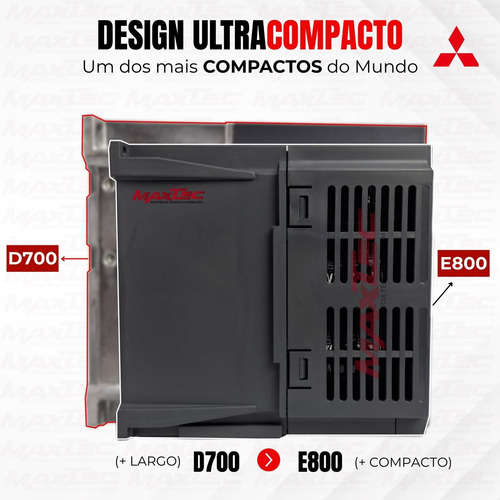 Inversor De Frequencia Mitsubishi 25cv 380v E840 Trifásico