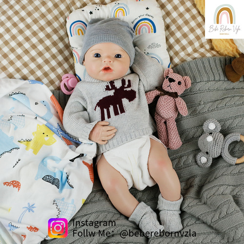 Bebé Reborn Oliver 50cm Cuerpo 100% Vinilo De Silicón