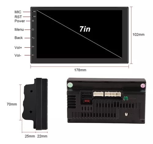 Receptor De Radio De Coche Para 11 Estéreo, Pantalla Táctil