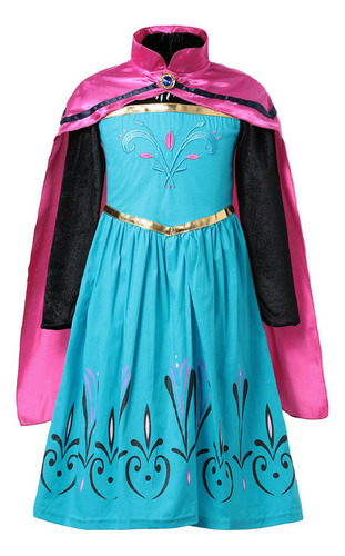 Vestido Frozen De Anna Elsa Para Niñas  Para Cosplay  Reina