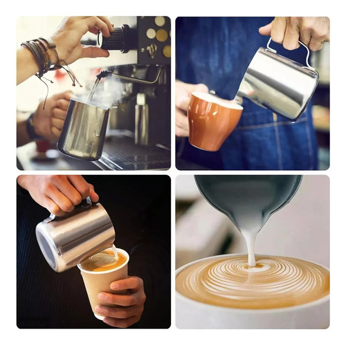 Leche Café Latte Nave Taza Jarra Para Espumar Cocina 600ml