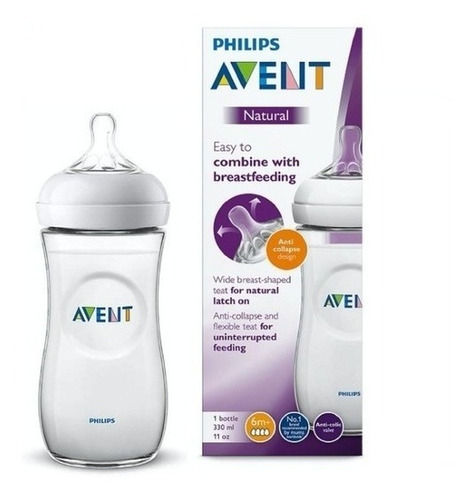 Mamadera natural 330ml 6m+ Phillips Avent