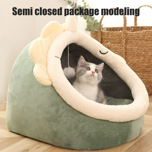 Cojín Para Casa De Gato, Cálido Y Acogedor, Cama Para Mascot