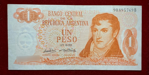 Billete 1 Peso Ley Serie B 1971 Bottero 2305 