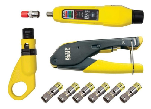 Kit Instalador Cable Coaxial Ponchadora Probador Klein Tools