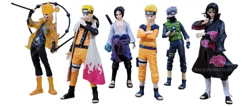 6 Peças Figura Naruto Sasuke Kakashi Itachi Dos Desenhos Animados Modelo  Figuras Boneca - Desconto no Preço