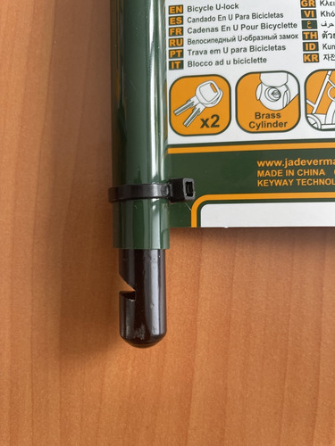 Candado Para Bicicleta Acero Forma U 105x210mm + 2 Llaves Color Verde