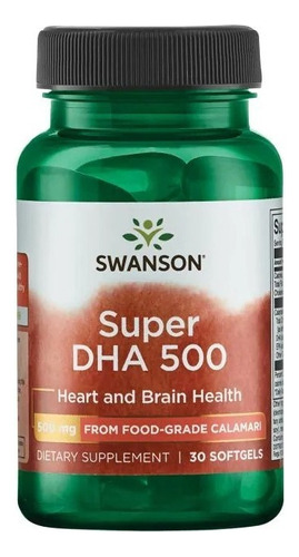 Super Dha 500swanson 30 Cápsulas Corazón Y Cerebro