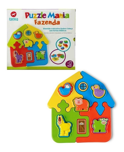 Rompecabezas Educativo Encastrable Puzzle Mania Granja